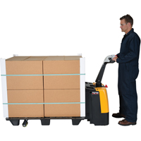 Fully Powered Electric Pallet Truck, 3000 lbs. Cap., 47" L x 25" W O-Max