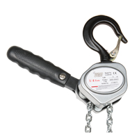 Mini Lever Hoist, 5' Lift, 500 lbs. (0.25 tons) Capacity, Zinc Plated Chain O-Max