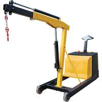 Electric Powered Floor Crane, 8.8' Lift, 1500 lbs. (0.75 tons), 44-1/4" Arm, 62-1/4" H O-Max
