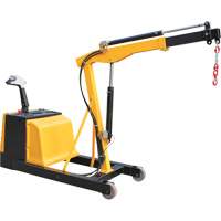 Electric Powered Floor Crane, 8.8' Lift, 1500 lbs. (0.75 tons), 44-1/4" Arm, 62-1/4" H O-Max