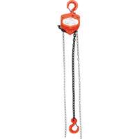 Chain Hoist, 20' Lift, 1000 lbs. (0.45 tons) Capacity, Alloy Steel Chain O-Max