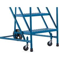 Escabeau roulant certifi&eacute; par la CSA, 5 marches, Largeur de la marche 22", Hauteur de la plateforme 46", Acier O-Max