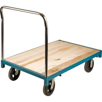 Chariot &agrave; plateforme robuste, 48" lo x 30" la, Capacit&eacute; de 2000 lb, Roues en Caoutchouc O-Max