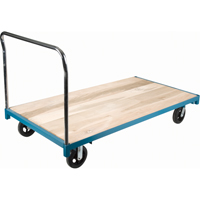Chariot &agrave; plateforme robuste, 72" lo x 36" la x Capacit&eacute; 2000 lb, Roues en Caoutchouc O-Max