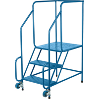 &eacute;chelles Tilt-N-Roll, Acier, 3 marches, Largeur 22", 24" p x 27" h marche pali&egrave;re O-Max