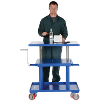 Hydraulic Lift Table, 24" L x 36" W, Steel, 2000 lbs. Capacity O-Max