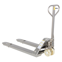 Pallet Truck, Stainless Steel, 48" L x 27" W, 5500 lbs. Capacity O-Max