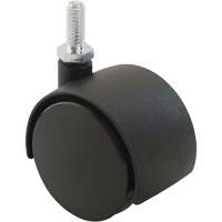 Twin Wheel Caster (300/400 Series), Swivel, 2" (51 mm) Dia., 75 lbs. (34 kg.) Capacity O-Max