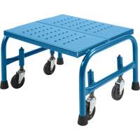 Marche-pied roulant 20 x 16 x 12, 1 marches, Largeur de la marche 18", Hauteur de la plateforme 12", Acier O-Max