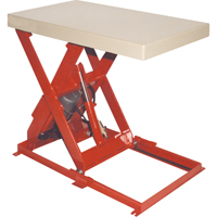 Scissor Lift Table, Steel, 36" L x 20" W, 1100 lbs. Capacity O-Max