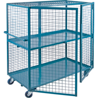 Wire Mesh Truck, 2 Tiers, 39" L x 26" W x 62.5" H, 1200 lbs. Cap. O-Max
