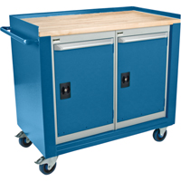 Industrial Duty Mobile Service Benches, Wood Surface ML325 | O-Max