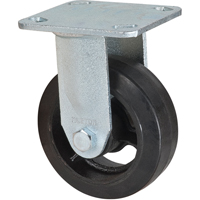 Mold-on Caster, Rigid, 5" (127 mm), Rubber, 440 lbs. (199 kg.) O-Max