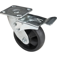 Hi-Temp Caster, Swivel with Brake, 6" (152.4 mm), Nylon, 880 lbs. (399 kg.) O-Max