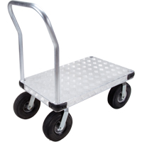 Aluminum Platform Truck, 24" W x 36" L, 1600 lbs. Cap., Pneumatic Wheels O-Max