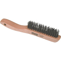 Short Wire Brush, Steel, 4 x 16 Wire Rows, 10" Long O-Max