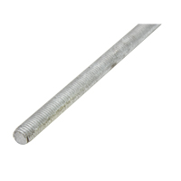 Threaded Rod, 1/4"-20, 36" L, Galvanized, Grade 2 Grade O-Max
