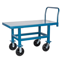 Elevated Platform Trucks, 48" L x 24" W, 2000 lbs. Capacity, Nylon Casters O-Max