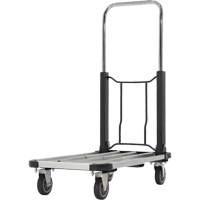 Fold-Up Platform Truck, Stainless Steel, 300 lbs., 28" L x 16" W, 33-1/2" High O-Max
