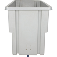 Chariot basculeur en acier, Poly&eacute;thyl&egrave;ne, 0,625 vg³, Capacit&eacute; de charge de 500 lb O-Max