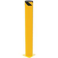 Butoir de s&eacute;curit&eacute;, Acier, 48" h x 6,5" la, Jaune O-Max