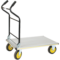 Folding Ergo-Handle Platform Truck, Aluminum, 660 lbs., 35-1/2" L x 24" W, 41" High O-Max