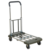 Telefolding Platform Truck, Aluminum, 330 lbs., 29-1/2" L x 17-1/2" W, 36-1/2" High O-Max