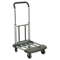 Telefolding Platform Truck, Aluminum, 330 lbs., 29-1/2" L x 17-1/2" W, 36-1/2" High O-Max