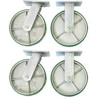 Jeu de roulettes de 8" pour chariots &agrave; plateforme O-Max