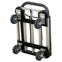 Folding Handle Platform Truck, Aluminum, 300 lbs., 28" L x 16" W, 37.75" High O-Max
