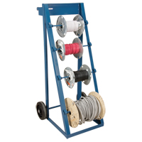 Chariot portatif pour mat&eacute;riaux bobin&eacute;s, Acier, 4 Montants, 24-1/2" la x 49" h x 23" p, Capacit&eacute; de 400 lb O-Max