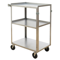 Chariots &agrave; tablette, 3 Tiers, 15-3/4" la x 32" h x 24" p, Capacit&eacute; 500 lb O-Max