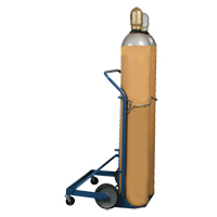Chariot professionnel CC-2 pour deux bouteilles de gaz, Roues Caoutchouc moul&eacute;, Base de 16-7/8" la x 7-1/4" lo, 500 lb O-Max
