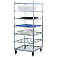Shelf Cart, 7 Tiers, 28-1/2" W x 69" H x 32" D, 525 lbs. Capacity O-Max