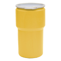 Nestable Polyethylene Drum, 14 US gal (11.7 imp. gal.), Open Top, Yellow O-Max