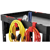 Chariot utilitaire robuste et polyvalent, 2 tiers, 17-3/4" x 36" x 46-1/5", Capacit&eacute; 500 lb O-Max