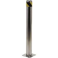 Butoir de s&eacute;curit&eacute;, Acier inoxydable, 42" h x 8" la, Argent O-Max