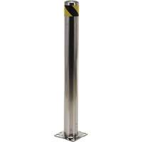Safety Bollard, Stainless Steel, 42" H x 8" W, Silver MO858 | O-Max