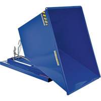 Self-Dumping Hopper, Steel, 1 cu.yd., Blue O-Max