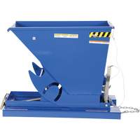 Self-Dumping Hopper, Steel, 1/3 cu.yd., Blue O-Max
