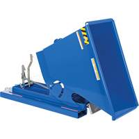 Self-Dumping Hopper, Steel, 1/3 cu.yd., Blue O-Max