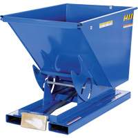 Self-Dumping Hopper, Steel, 1/2 cu.yd., Blue O-Max