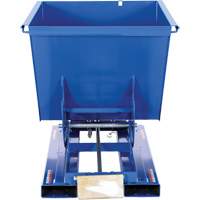 Self-Dumping Hopper, Steel, 1/2 cu.yd., Blue O-Max