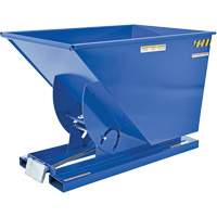 Self-Dumping Hopper, Steel, 1 cu.yd., Blue O-Max