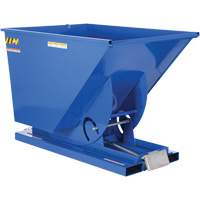 Self-Dumping Hopper, Steel, 1-1/2 cu.yd., Blue O-Max
