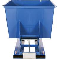 Self-Dumping Hopper, Steel, 1-1/2 cu.yd., Blue O-Max