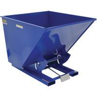 Self-Dumping Hopper, Steel, 2 cu.yd., Blue O-Max