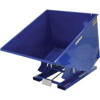 Self-Dumping Hopper, Steel, 2 cu.yd., Blue O-Max