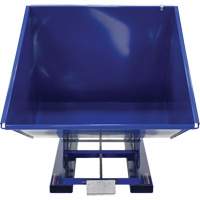 Self-Dumping Hopper, Steel, 2 cu.yd., Blue O-Max