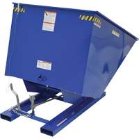 Self-Dumping Hopper, Steel, 2 cu.yd., Blue O-Max